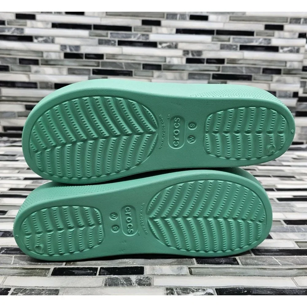 Crocs Classic Platform Jade Stone Women's Slides Size 9 - Picture 8 of 11